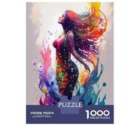1000-piece Puzzle for Teenagers Mermaid Watercolors Jigsaws for Adults Hands-on Game Precision Cutting Great Gift for Gaming 52x38cm/1000pcs
