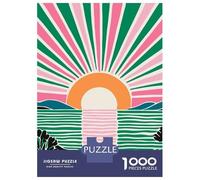 1000-piece Puzzle for Teenagers Mid Century Modern Sun Jigsaw for Adults Relax Games But Fun And Humorous Gifts for Friends And Family 38x26cm/1000pcs