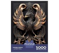 1000-piece Puzzle for Teenagers Mighty Golden Phoenix Jigsaws for Adults Hands-on Game Precision Cutting Great Gift for Gaming 52x38cm/1000pcs