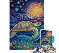 1000-piece Puzzle for Teenagers Mosaic Sea Turtle Voyage Jigsaw 1000 Pieces Educational Toy Secret Santa Gifts Presents for Women (Size 38x52cm)