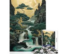 1000 Piece Puzzle For Teenagers Mountain Tree Kintsugi Art Cozy Shared Family Leisure Time Unique Festive (38X52cm)