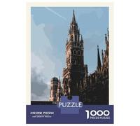 1000-piece Puzzle for Teenagers Munich Marienplatz Jigsaws for Adults Hands-on Game Precision Cutting Great Gift for Gaming 38x26cm/1000pcs