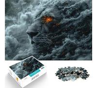 1000-piece puzzle for teenagers Mysterious Lion Made of wood for age 14+ Hands-on Game gifts for friends and family。size：50x75cm/19.68x29.52inch