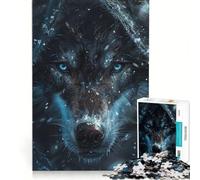 1000-piece Puzzle for Teenagers Mysterious Wolf Toy Wall Decor Staycation Kill Time Improving Love between Couples 38x52cm