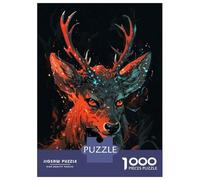1000-piece Puzzle for Teenagers Mystic Deer in The Forest Jigsaws for Adults Hands-on Game Precision Cutting Great Gift for Gaming 52x38cm/1000pcs