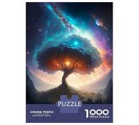 1000-piece Puzzle for Teenagers Mystical Space Tree Puzzles for Adults Fun Games Perfect Decoration Birthday Present, Gifts, 52x38cm/1000pcs