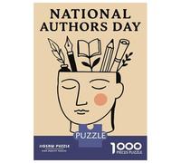 1000-piece Puzzle for Teenagers 'National Authors Day Illustration Puzzles for Adults Relax Games Staycation Kill Time Challenging To Complete 38x26cm/1000pcs