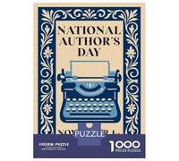 1000-piece Puzzle for Teenagers National Authors Day Vintage Puzzles for Adults Hands-on Game Enhance Memory Birthday Present, Gifts, 38x26cm/1000pcs
