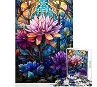 1000 Piece Puzzle For Teenagers Nature Stained Glass Practical Game Family Activities Home Decoration Toys Challenging To Complete (38x26cm)