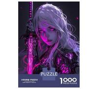 1000-piece Puzzle for Teenagers Neon Demon Girl Jigsaws for Adults Hands-on Game Precision Cutting Great Gift for Gaming 52x38cm/1000pcs