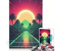 1000 Piece Puzzle For Teenagers Neon Dreamscape Odyssey Educational Toy Fun Activities at Home Challenging Game Gifts 38x26cm
