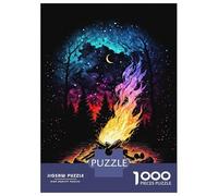 1000-piece Puzzle for Teenagers Nice Galaxy Campfire Puzzles for Adults Relax Games Staycation Kill Time Challenging To Complete 70x50cm/1000pcs