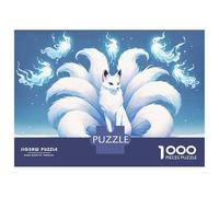1000-piece Puzzle for Teenagers Nine-tailed Fox Spirits Animal Jigsaws for Adults Hands-on Game Precision Cutting Great Gift for Gaming 70x50cm/1000pcs