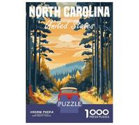 1000 Piece Puzzle For Teenagers North Carolina Road Trip Puzzle for Adults Relaxing Games Pattern Assembly Birthday And Unique Gifts 52x38cm/1000pcs