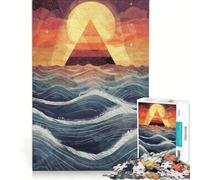 1000-piece Puzzle for Teenagers Oceanic Sundown Educational Game Decompressing Intellectual Unique Challenge Game 38x26cm