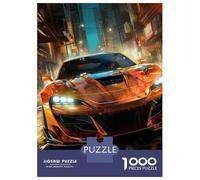 1000 Piece Puzzle For Teenagers Orange Sportscar Puzzle for Adults Relaxing Games Pattern Assembly Birthday And Unique Gifts 52x38cm/1000pcs