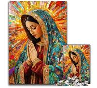 1000-piece Puzzle for Teenagers Our Lady of Guadalupe Praying Wooden Jigsaw Puzzles Decompressing Intellectual Educational Toy Good Gift for Adults Teenagers 50X75CM
