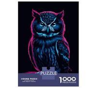 1000-piece Puzzle for Teenagers Owl Animal Jigsaws for Adults Hands-on Game Precision Cutting Great Gift for Gaming 52x38cm/1000pcs