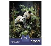 1000 Piece Puzzle For Teenagers Panda Bears in Bamboo Forest Jigsaws for Adults Hands-on Game Home Decoration Unique Gifts for Birthday And Christmas 52x38cm/1000pcs