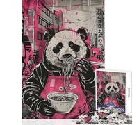 1000 Piece Puzzle For Teenagers Panda Ramen Street Art Impossible Game Difficult Challenge Home Decoration Toys Challenging To Complete (38x26cm)