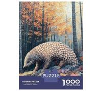 1000-piece Puzzle for Teenagers Pangolin in Autumn Forest Puzzle for Adults Relaxing Games Pattern Assembly Gifts for Friends And Family 52x38cm/1000pcs