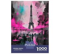 1000 Piece Puzzle For Teenagers Paris Eiffel Tower Art Print-1 Puzzle for Adults Relaxing Games But Fun And Humorous for Is Ideal As A Gift 52x38cm/1000pcs