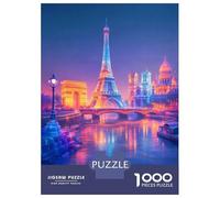 1000 Piece Puzzle For Teenagers Parisian Nightscape with Landmarks Puzzle for Adults Toy Wall Decor Presents for Women Parent-child Interaction 52x38cm/1000pcs