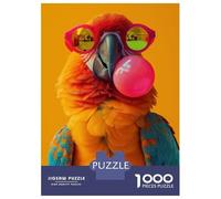 1000-piece Puzzle for Teenagers Parrot Bubblegum Jigsaws for Adults Hands-on Game Precision Cutting Great Gift for Gaming 52x38cm/1000pcs