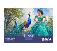 1000 Piece Puzzle For Teenagers Peacock Queen Fantasy Art Print Jigsaws for Adults Family Game Difficult Challenge for Is Ideal As A Gift 38x26cm/1000pcs