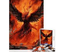 1000 Piece Puzzle For Teenagers Phoenix Flying Out of Fire Practical Game Family Activities Home Decoration Toys Challenging To Complete (50x75cm)