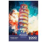 1000-piece Puzzle for Teenagers Pisa Tower Art Puzzles for Adults Relax Games Staycation Kill Time Challenging To Complete 52x38cm/1000pcs