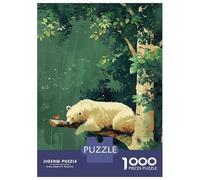 1000-piece Puzzle for Teenagers Polar Bear in The Forest Puzzle for Adults Relaxing Games Pattern Assembly Gifts for Friends And Family 38x26cm/1000pcs