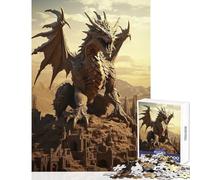 1000 Piece Puzzle For Teenagers Powerful Ancient Dragon Toy Wall Decor Birthday Gift Relaxing Games Improving Love between Couples Size 50x75cm