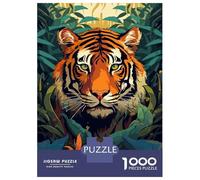 1000 Piece Puzzle For Teenagers Powerful Tiger Pixel Art Jigsaws for Adults Hands-on Game Home Decoration Unique Gifts for Birthday And Christmas 38x26cm/1000pcs