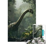 1000-piece Puzzle for Teenagers Prehistoric Brachiosaurus Help The Brain Exercise Presents for Women Family Games for 14+ Puzzle Game Offered (50x75cm)