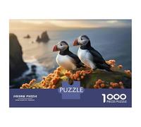 1000 Piece Puzzle For Teenagers Puffin Birds on Cliff Jigsaws for Adults Family Game Difficult Challenge for Is Ideal As A Gift 70x50cm/1000pcs