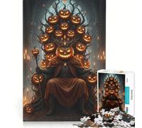 1000-piece Puzzle for Teenagers Pumpkin King on Throne Toy Wall Decor Staycation Kill Time Improving Love between Couples 38x26cm