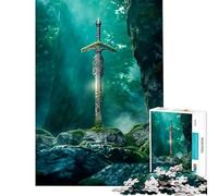 1000-piece Puzzle for Teenagers Quest for Excalibur Learning Educational Toys Educational Games Precision Cutting Art Work Gifts (Size 38x52cm)