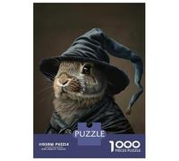 1000 Piece Puzzle For Teenagers Rabbit Wizard Portrait Jigsaw Puzzle Toy Wall Decor Perfect Decoration Unique Gifts for Birthday And Christmas 38x26cm/1000pcs