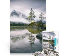 1000 Piece Puzzle For teenagers Rainy morning at Hintersee Lernspiele DIY Spielzeug mit passendem Poster und Quizblatt75x50cm