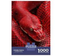 1000 Piece Puzzle For Teenagers Red Snake Close-Up Puzzles for Adults Toy Wall Decor Staycation Kill Time for Is Ideal As A Gift 38x26cm/1000pcs