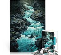 1000-piece puzzle for teenagers River Landscape Art Made of cardboard,Suitable for people aged 14 and above Educational toy for learning Interesting Stress Reduction Gifts。size:38x52cm