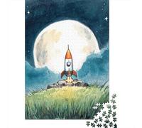 1000 Piece Puzzle For Teenagers Rocket Launch Night Sky Puzzle for Adults Relaxing Games But Fun And Humorous for Is Ideal As A Gift 38x26cm/1000pcs