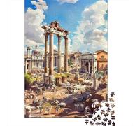 1000-piece Puzzle for Teenagers Roman Forum Ruins Puzzles for Adults Fun Games Perfect Decoration Birthday Present, Gifts, 70x50cm/1000pcs