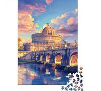1000-piece Puzzle for Teenagers Rome Cityscape with Castle Puzzles for Adults Relax Games Precision Cutting Gifts for Friends And Family 52x38cm/1000pcs