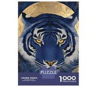 1000 Piece Puzzle For Teenagers Royal Blue Tiger Teenager Puzzles Hands-on Game A Work of Art Unique Gifts for Birthday And Christmas 52x38cm/1000pcs