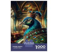 1000 Piece Puzzle For Teenagers Royal Peacock Art Print Puzzle for Adults Relaxing Games Pattern Assembly Birthday And Unique Gifts 70x50cm/1000pcs