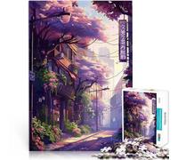1000 Piece Puzzle For teenagers Sakura Street Spring Anime Handgeschwindigkeitswettbewerb Geburtstagsgeschenke38x26cm