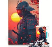 1000-piece Puzzle for Teenagers Samurai Japanese Sunset, Fun Games, Train Your Brain And Hands, Improving Love between Couples 50x75cm