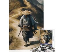 1000 Piece Puzzle For Teenagers Samurai on Mountain Path Jigsaws for Adults Puzzle Hand Speed Race Every Piece Is Unique - Birthday Present, Gifts, (38x26cm)
